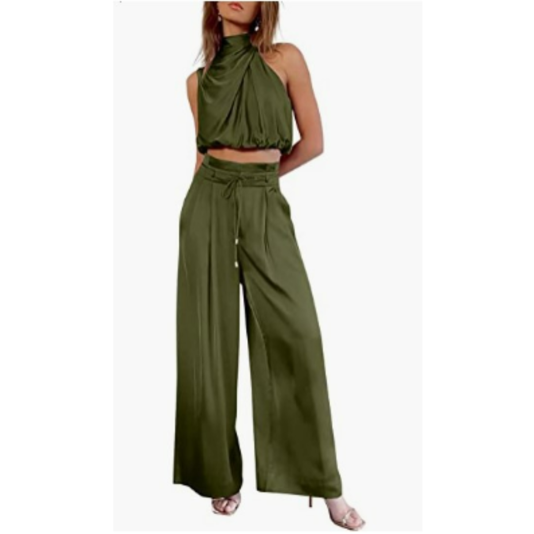 Olive | Women's Summer Jumpsuit | Wide Leg