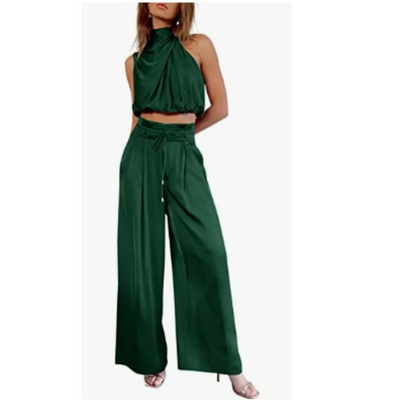 Olive | Women's Summer Jumpsuit | Wide Leg